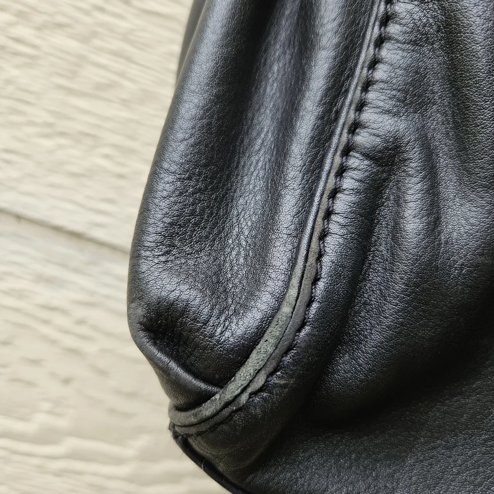 Michael Kors black leather hobo bag